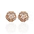 Brinco Folheado Ouro 18k e Prata 925 Mandala Flor Cravejada - Imagem 1