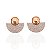 Brinco Folheado Ouro 18k e Prata 925 Disco Cravejado - Imagem 1