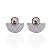 Brinco Folheado Ouro 18k e Prata 925 Disco Cravejado - Imagem 2