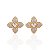 Brinco Folheado Ouro 18k e Prata 925 Flor Cravejada - Imagem 1