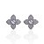 Brinco Folheado Ouro 18k e Prata 925 Flor Cravejada - Imagem 2