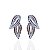 Brinco Folheado Ouro 18k e Prata 925 Folhas Cravejada - Imagem 2