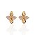 Brinco Folheado Ouro 18k e Prata 925 Flor Cravejada - Imagem 1