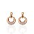 Brinco Folheado Ouro 18k e Prata 925 Redondo Cravejado - Imagem 1