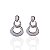 Brinco Folheado Ouro 18k e Prata 925 Redondo Gota Cravejado - Imagem 2