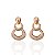 Brinco Folheado Ouro 18k e Prata 925 Redondo Gota Cravejado - Imagem 1