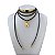 Choker Couro Bijuteria Dourado Country Chapéu - Imagem 1