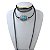 Choker Couro Bijuteria Dourado e prata Country Mandala Pedraria - Imagem 2