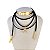 Choker Couro Bijuteria Dourado Country Ferradura - Imagem 1