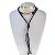 Choker Couro Bijuteria Dourado Country Longo - Imagem 1