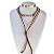 Choker Couro Bijuteria Dourado Country Longo - Imagem 2