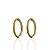 Brinco Folheado Ouro 18k Oval Vazado - Imagem 1