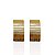 Brinco Folheado Ouro 18k Quadrado Chapeado Trabalhado - Imagem 1