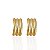 Brinco Folheado Ouro 18k Quadrado Ondas Trabalhado - Imagem 1