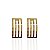 Brinco Folheado Ouro 18k Quadrado Vazado Liso - Imagem 1