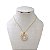 Colar Folheado Ouro 18k e Prata 925 Mandala Cravejada - Imagem 1