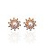 Brinco Folheado Ouro 18k e Prata 925 Mandala Pérola Cravejada - Imagem 1
