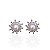 Brinco Folheado Ouro 18k e Prata 925 Mandala Pérola Cravejada - Imagem 2
