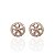 Brinco Folheado Ouro 18k e Prata 925 Mandala Flor Cravejada - Imagem 1