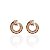 Brinco Folheado Ouro 18k e Prata 925 Prego Cravejado - Imagem 1