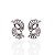 Brinco Folheado Ouro 18k e Prata 925 Leques Cravejado - Imagem 2
