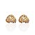 Brinco Folheado Ouro 18k e Prata 925 Folhas Cravejada - Imagem 1