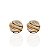 Brinco Folheado Ouro 18k e Prata 925 Redondo Cravejado - Imagem 1