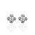 Brinco Folheado Ouro 18k e Prata 925 Flor Cravejada - Imagem 2