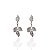 Brinco Folheado Ouro 18k e Prata 925 Folhas Cravejada - Imagem 2