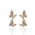Brinco Folheado Ouro 18k e Prata 925 Borboletas Cravejada - Imagem 1