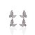 Brinco Folheado Ouro 18k e Prata 925 Borboletas Cravejada - Imagem 2
