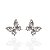 Brinco Folheado Ouro 18k e Prata 925 Borboleta Cravejada - Imagem 2