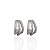 Brinco Folheado Ouro 18k e Prata 925 Argola Tiras Cravejada - Imagem 2