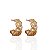 Brinco Folheado Ouro 18k e Prata 925 Argola Trançada Cravejada - Imagem 1