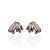Brinco Folheado Ouro 18k e Prata 925 Garra Cravejada - Imagem 2