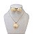 Conjunto Folheado Ouro 18k e Prata 925 Pedraria Redondo - Imagem 1