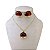 Conjunto Folheado Ouro 18k e Prata 925 Pedraria Redondo - Imagem 2