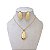 Conjunto Folheado Ouro 18k e Prata 925 Pedraria Gota - Imagem 1