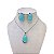 Conjunto Folheado Ouro 18k e Prata 925 Pedraria Gota - Imagem 4