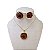 Conjunto Folheado Ouro 18k e Prata 925 Pedraria Redondo - Imagem 2