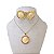 Conjunto Folheado Ouro 18k e Prata 925 Pedraria Redondo - Imagem 1