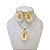 Conjunto Folheado Ouro 18k e Prata 925 Pedraria Orgânico Vazado - Imagem 1