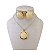 Conjunto Folheado Ouro 18k e Prata 925 Pedraria Quadrado - Imagem 1
