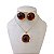 Conjunto Folheado Ouro 18k e Prata 925 Pedraria Quadrado - Imagem 2