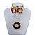 Conjunto Folheado Ouro 18k e Prata 925 Pedraria Redondo - Imagem 2