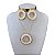 Conjunto Folheado Ouro 18k e Prata 925 Pedraria Redondo - Imagem 1