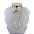 Conjunto Folheado Ouro 18k e Prata 925 Pedraria Oval - Imagem 1