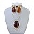 Conjunto Folheado Ouro 18k e Prata 925 Pedraria Oval - Imagem 2