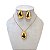 Conjunto Folheado Ouro 18k e Prata 925 Gota Abaulada - Imagem 1