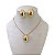 Conjunto Folheado Ouro 18k e Prata 925 Oval Abaulado - Imagem 1